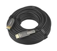 Labgear 30m Fibre Optic HDMI Cable, Active Optical 4K HDMI 2.0 Lead with Ethernet, High Speed 18Gbps, HDR, ARC, CEC Support, Lightweight Slim HDMI Cable for Long Distance Installations