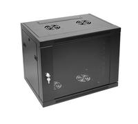 Labgear 9U Wall Mount Server Cabinet 420mm Depth Network Rack Enclosure with Locking Glass Door Ventilated Steel Panels for 19 inch IT Equipment Patch Panels AV Devices Toolless Flat Pack Assembly