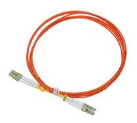 Labgear Fibre Optic Cable 3m - LC to LC Multimode Duplex OM1 LSZH Digital Audio Fibre Patch Cable, 10Gb/Gigabit Data Rate, High-Performance Networking, Orange