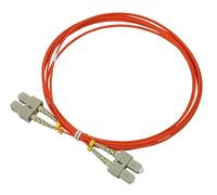 Labgear Fibre Optic Cable 3m - SC to SC Multimode Duplex OM2 LSZH Digital Audio Fibre Patch Cable, 10Gb/Gigabit Data Rate, High-Performance Networking, Orange