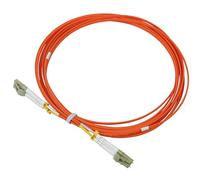Labgear Fibre Optic Cable 5m - LC to LC Multimode Duplex OM1 LSZH Digital Audio Fibre Patch Cable, 10Gb/Gigabit Data Rate, High-Performance Networking, Orange