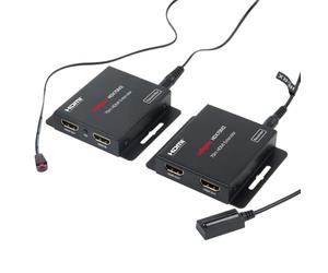 Labgear HDMI Extender Kit 70m - 1080p Full HD Over Single CAT5e/6/7 Ethernet Cable, HDMI Over Ethernet with EDID, Twin Outputs, IR Control, Long Range HDMI Signal Booster, Ideal for Professional Setup