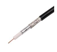 Labgear PF100A Satellite Cable 100m Drum, Bare Copper Conductor, Low-Loss Foam PE Dielectric, MYLAR Reinforced Braid & Foil Shielding, Durable Black PVC Sheath, CAI Certified