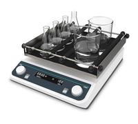 LABHOUSE Digital Orbital Shaker with Timer, 40-200 RPM Adjustable Speed, 9.85"x9.85" Plate, 2KG Capacity, for Lab Mixing, Continuous & Timed Modes Rotator Shaker