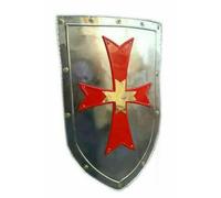 Labic Knight Templar Red cross Medieval Shield Sca Larp Battle ready Armor Shield.