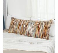 Labilin Boho Long Lumbar Cushion Covers 14x36 Farmhouse Decorative Cushion Case Multicolor Pillows Cover Chenille Cushion Cover With Tassels 3D Striped Pillowcase for Sofa Couch Bed, Camouflage