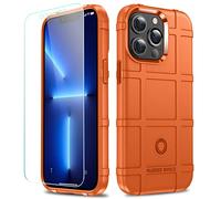 LABILUS iPhone 13 Pro case, Rugged Shield 8ft Drop Proof TPU Thick Armor Tactical Protective Case Compatible with 13 Pro (6.1 inch) - Sunlight Orange