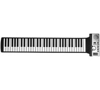 LABLADUO Roll Up Piano, Electric Organ Soft Keyboard Piano Roll Folding Portable 61-Keys Black White with Speaker Electric Instrument