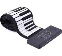 LABLADUO Roll Up Piano, Key Midi Keyboard Foldable Silicon Hand-Scroll Electronic Keyboard Thick Hand Roll Piano with Chords Version
