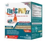 LABO Nutrition FlexC PRO EX, Full Spectrum Collagen, Type I, II, III, V & X, Peptan Collagen, Eggshell Membrane, Water Soluble Silica & Curcumin C3 Reduct, For Hair, Skin, Nails, Joint, Bones, Muscles
