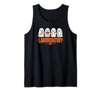Laboooratory Ghost Halloween Lab Tech Scientist Halloween Tank Top