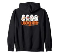 Laboooratory Ghost Halloween Lab Tech Scientist Halloween Zip Hoodie
