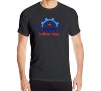Labor Day American Flag Men's Short Sleeve Shirts Quick Dry Running Tops(3X-Large)