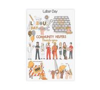 Labor Day Poster Educational Canvas Poster Wall Art Decor Print Picture Paintings for Living Room Bedroom Decoration 08x12inch(20x30cm)