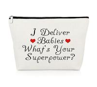 Labor Delivery Nurse Gifts Midwife Gifts Makeup Bag Thank You Gift for Birth Doula Gifts for OBGYN Gift for Doctors Christmas Birthday Gift for Obstetrician Gynecologist Gift Cosmetic Pouch Travel