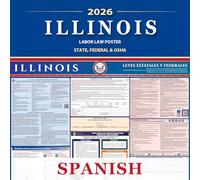 Labor Law Poster, Illinois, Spanish, 1 Pack