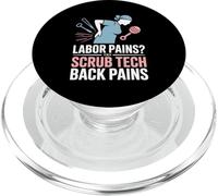 Labor Pains Try Scrub Tech Back Pains PopSockets PopGrip for MagSafe