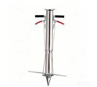 Labor Saving Anti Slip Long Handle Bulb Planter Stainless Steel Manual Seedling Transplant Tool For Farm Backyard Greenhouse Fruit Vegetable Flower Cultivation(C)