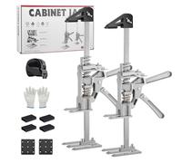Labor Saving Arm Jack 2 Pack,Furniture Lifter,Adjustment Lifting Tool Jack Stands with Scale,Two-Speed Multi-Use Door Lifter Tool,Cabinet Jack for Installing Cabinets,Doors,Beds,400KG
