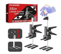 Labor Saving Arm Jack 2 Pack Stainless Steel 15 Inch Furniture Jack Lifter, Hand Lifting Jack Tool for Installing Cabinet and Wall Tile Height Adjusters,Load-bearing 330LBS