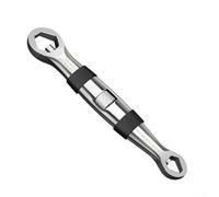 Labor saving multifunctional adjustable wrench double ended plum wrench design steel build for repair applications