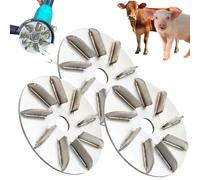Labor-Saving Pig Hair Remover Scraper Disc, Hog Scraper Tool for Livestock Dehairing, Efficient Hog Hair Removal Tool with Durable Construction for Farm, Butchery, Workshop Use(Nine teeth*3)