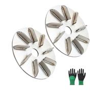 Labor-Saving Pig Hair Remover Scraper Disc, Metal Labor Saving Hair Removing Disc Animal, 7/9 Teeth, Hog Scraper Tool for Livestock Dehairing, for Family Workshop Hen Sheep Cattle Pig (2pcs, 9 Teeth)