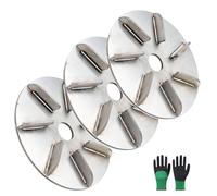 Labor-Saving Pig Hair Remover Scraper Disc, Metal Labor Saving Hair Removing Disc Animal, 7/9 Teeth, Hog Scraper Tool for Livestock Dehairing, for Family Workshop Hen Sheep Cattle Pig (3pcs, 7 Teeth)
