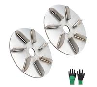 Labor-Saving Pig Hair Remover Scraper Disc, Metal Labor Saving Hair Removing Disc Animal, 7/9 Teeth, Hog Scraper Tool for Livestock Dehairing, for Family Workshop Hen Sheep Cattle Pig (2pcs, 7 Teeth)