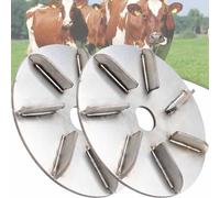 Labor-Saving Pig Hair Remover Scraper Disc, Metal Labor Saving Hair Removing Disc Animal for Family Workshop Hen Sheep Cattle Pig Butcher, 9 Gears Pigs Hairs Removal Tool(2pcs*Seven Knives)