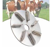 Labor-Saving Pig Hair Remover Scraper Disc, Metal Labor Saving Hair Removing Disc Animal for Family Workshop Hen Sheep Cattle Pig Butcher, 9 Gears Pigs Hairs Removal Tool(1pc*Seven Knives)