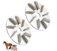 Labor-Saving Pig Hair Remover Scraper Disc,Stainless Steel Hog Hair Removal Tool with 7/9 Gears,Efficient Livestock Dehairing Disc for Farm,Butchery & Workshop Use (2pcs, 9 Gears)