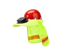 Labor Sun Hat with Solar Fan Module | Reflective Neck Flap and Wide Brim Shade for Teams in Bright Weather