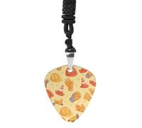 Labor Tools Traffic Cones Hard Hats Womens Guitar Pick Necklace for Men Pendant with Chain Music Accessory