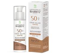 Laboratoires de Biarritz Alga Maris High Protectin Tinted Sunscreen Face SPF50 Organic 50ml - Golden