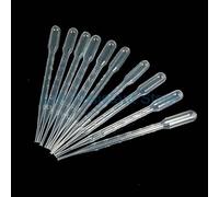 Laboratory 0.2ml 0.5ml 1ml 2ml 3ml 3ml-L 5ml 10ml Plastic Pasteur Pipette, Transfering Disposable Dropper for School Experiment(10ml 100pcs)