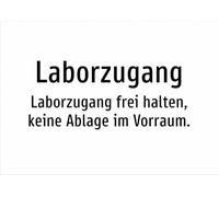 Laboratory Access - Keep Lab Access Free, No Shelf in the Anteroom - Sticker A3: 420 x 297 mm - No Graphics, Text Only