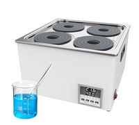 Laboratory Baths Water Baths, Digital Display Thermostatic Water Bath with Time & Temperature Adjustable, Dry Burn Protection, Electric Lab Heating Bath Devices for Experiment(4 hole)