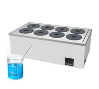 Laboratory Baths Water Baths, Digital Display Thermostatic Water Bath with Time & Temperature Adjustable, Dry Burn Protection, Electric Lab Heating Bath Devices for Experiment(8 hole)