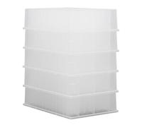 Laboratory Deep Well Plate, 5 Pieces of PP Plastic 32mm Height 96 Round Holes Deep Well Storage Plate U Shape Bottom Laboratory Round Bottom Deep Well For Identification Systems,