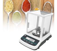 Laboratory Digital Scale, Electronic Precision Balance, 1mg Accuracy, Dual-Screen Display, Fully Transparent Glass Sides for Easy Viewing and Measurement
