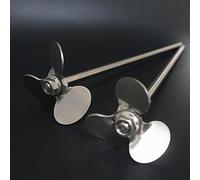 Laboratory dispersion paddle, 1set Dia 40mm to 120mm lab Stainless Steel stir Blade Paddle,Three - Blade Paddle with Stirring Rod(8cm blade with rod)