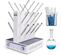 Laboratory Drying Rack, Glassware Airflow Dryer with Timer, Equipped with 24 Drying Tubes, Adjustable Wind Speed, 0.2-2.4m/s, Vertical Drying Rack for Laboratory Glassware and Bottles