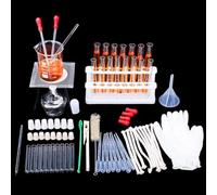 Laboratory Heating Kit, Chemical Reaction Set, Alcohol Lamp Tripod, Beaker, Test Tube, Dropper Student Chemistry Lab Glassware(Set C)