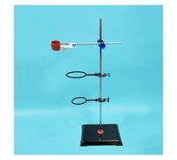 Laboratory Iron Stand Set with Base, 2 Cross Clips, Flask Clamp, Big and Medium Circles for Science Experiments