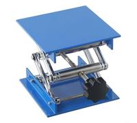 Laboratory Lifting, 100x100mm Aluminum Oxide Lab Jack with Handwheel, Adjustable Height 47-143mm for Physics and Biology Experiments