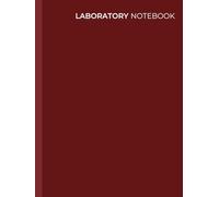 Laboratory Notebook - Large Student Lab Book, 8.25x11 Inch, 5x5 Quad Ruled Graph, 100 Numbered Pages - Hardcover Red