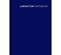 Laboratory Notebook - Large Student Lab Book, 8.5x11 Inch, 5x5 Quad Ruled Graph, 100 Numbered Pages - Blue