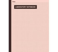 Laboratory Notebook, Red, 8.5 x 11, 100 Pages, Student Notebook, Notes: Graph Lined Notebook for College, Highschool, Business