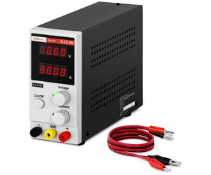 Laboratory Power Supply Adjustable 0 100 V 0-3 A - Laboratory Power Supplies by Stamos Soldering Black